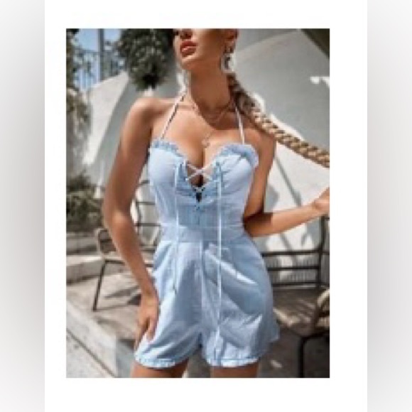 Lace Front Romper - Picture 3 of 3